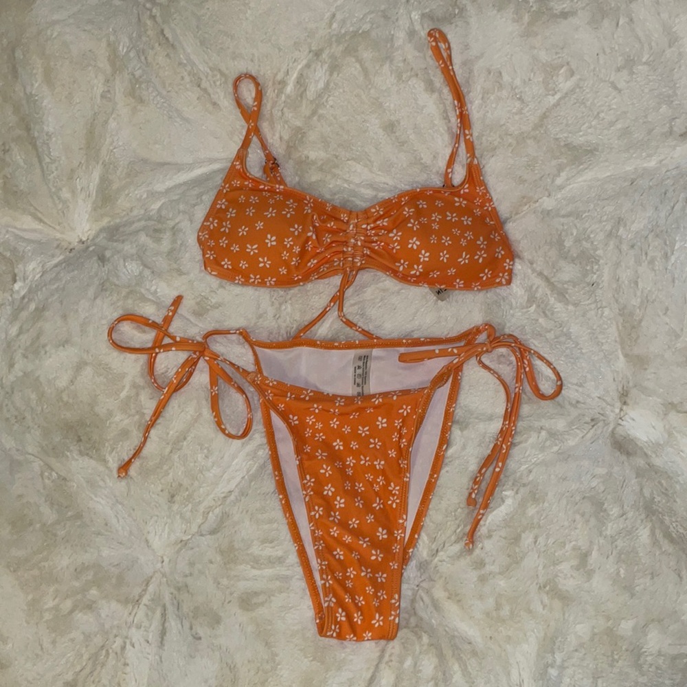 Orange Floral Bikini